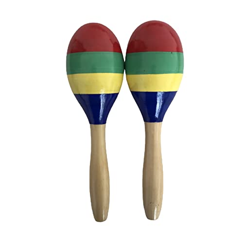 Solinder Sandhammer 1 Paar Holz Maracas Sandhammer Rumba Shaker Rasseln Sandhammer Schlaginstrument Musikspielzeug für Kinder Kinder Partyspiele von Solinder