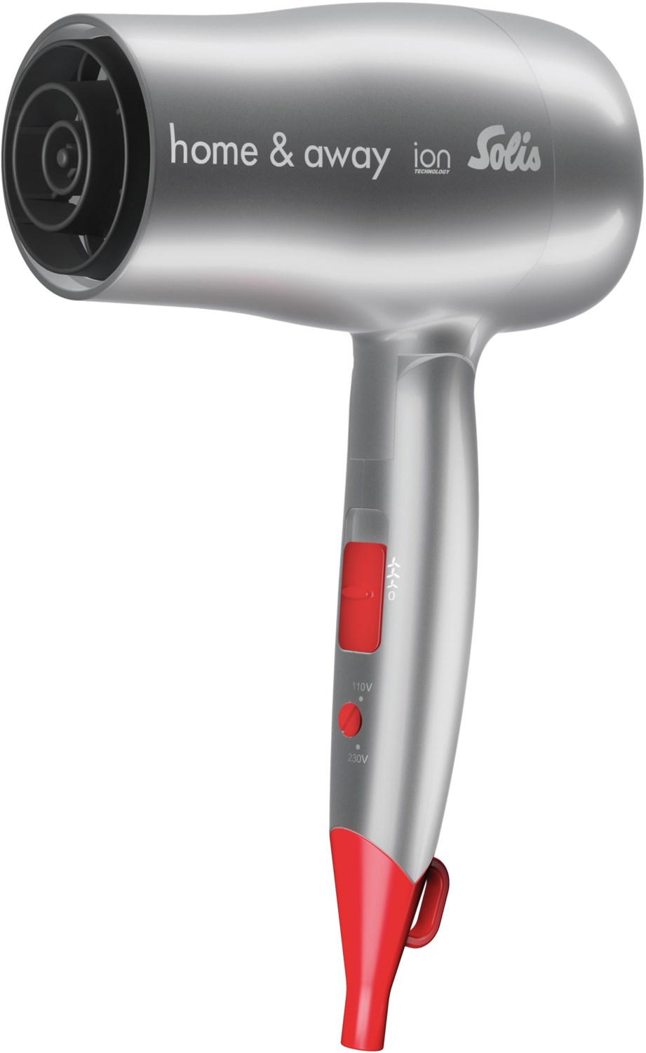 Home&Away Travel Hairdryer Typ 3791 Reisehaartrockner anthrazit/rot von Solis