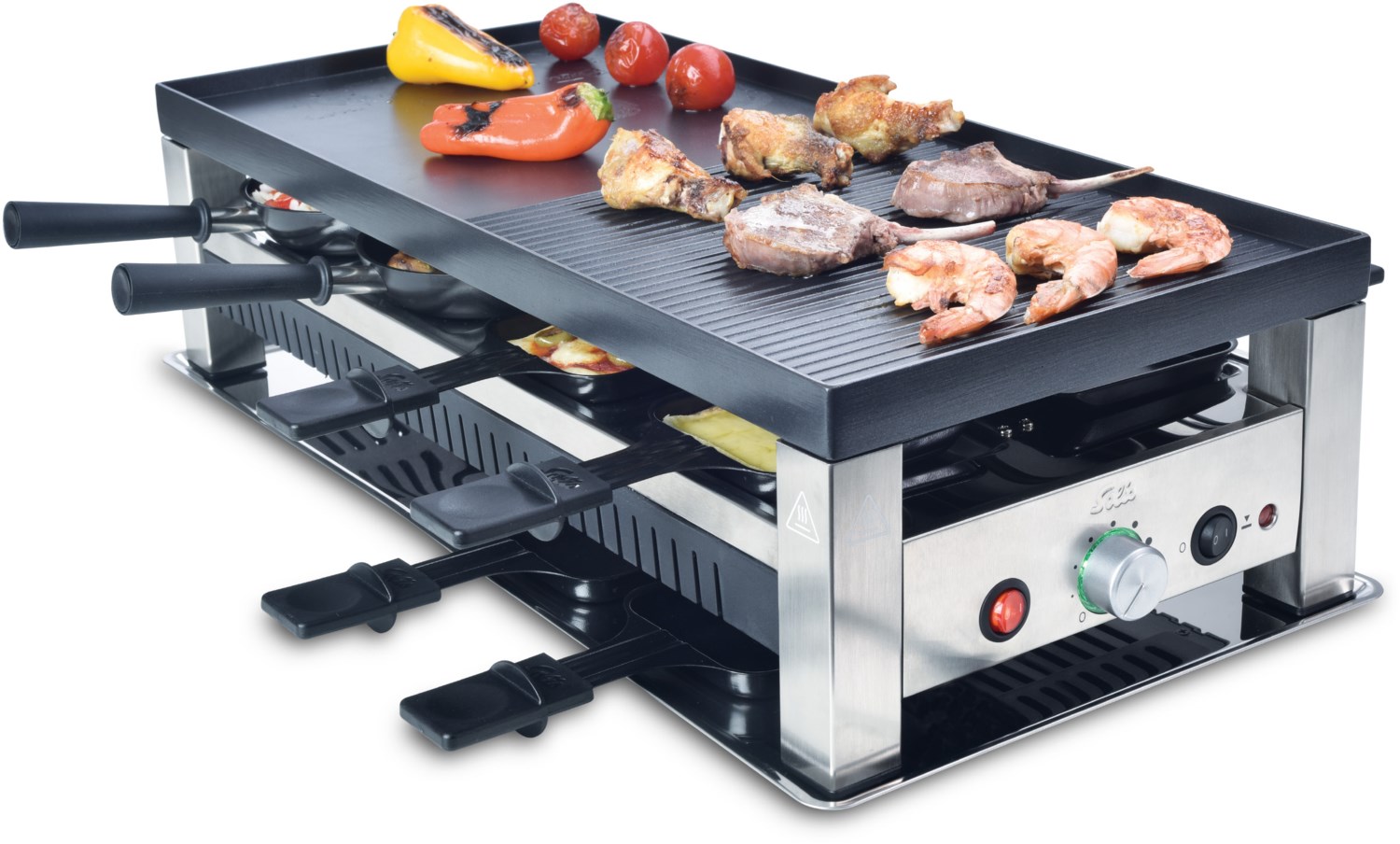 Table Grill 5 in 1 Typ 791 Raclette schwarz/silber von Solis