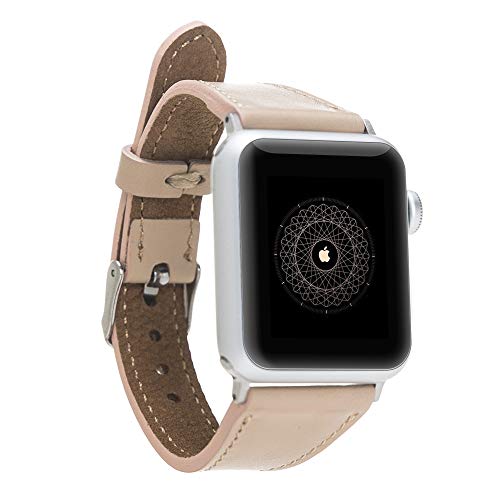 Solo Pelle Lederarmband Lady für das Apple Watch Series 1-4 I Armband für das original Apple Watch 1, 2, 3 und 4 in 38/40mm Nude Rosa von Solo Pelle