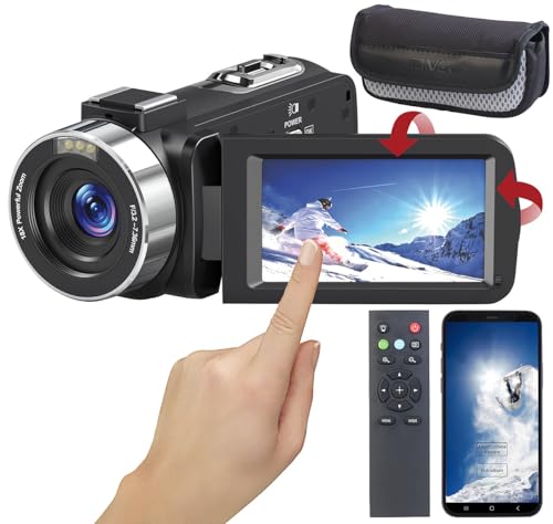 Somikon Videokamera: 8K-UHD-WLAN-Camcorder, IPS-Touchdisplay, 48 MP, 18-facher Zoom, App (8K Kamera, Video Camera, Digitalkamera) von Somikon