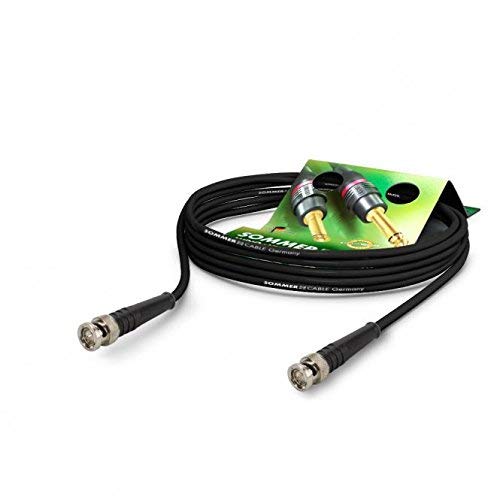 Sommer Cable Video 75 Ω – HD/3G/6G12-SDI / 4K-UHD SC-Vector 0,8/3,7 ausgestattet mit BNC/BNC 6G Hicon Schwarz (25 m) – Made in Germany by von Sommer Cable