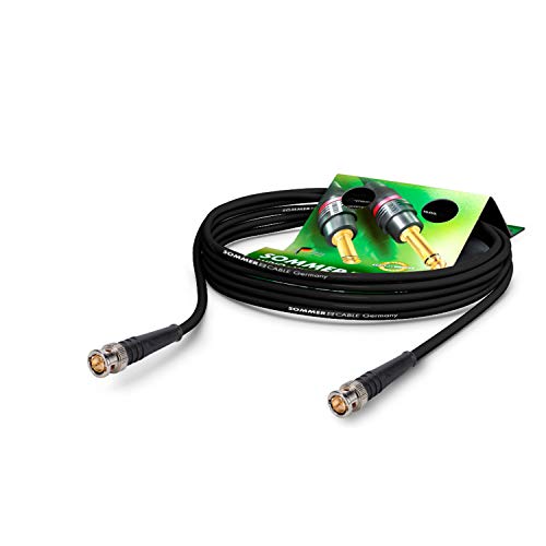 SOMMER CABLE Video-Patchkabel 6G-SDI / 4K SC-Vector 0.8/3.7, BNC 0.8/3.7-6G Hicon, schwarz (3m) von SommerCable