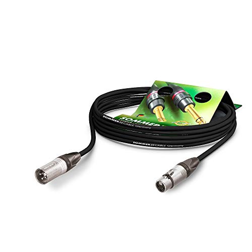 Sommer Cable Mikrofonkabel Stage 22 Highflex XLR 3-pol Neutrik NC3MXX / XLR 3-pol Neutrik NC3FXX, mit Klettband, schwarz (5m) von Sommer Cable