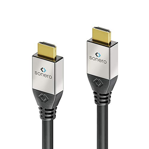 Sonero Premium High Speed HDMI Kabel mit Ethernet, 1,50m, UltraHD / 4K / 60Hz, 18Gbps, schwarz von Sonero