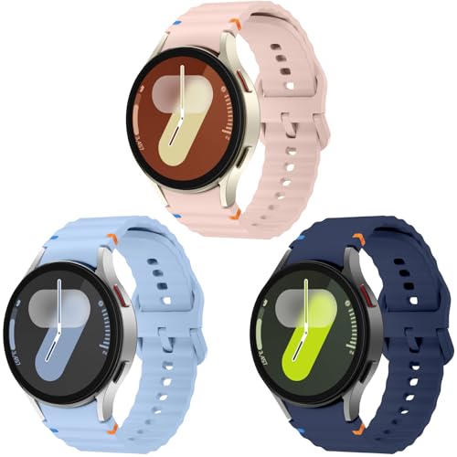 Armband für Galaxy Watch 7/6/5/4 40mm 44mm/7 FE 40mm/Watch 6 Classic 43mm 47mm/Watch 5 Pro 45mm/Watch 4 Classic, 20mm No Gap Soft Silikon Sport Armbänder Damen Herren von Songsier