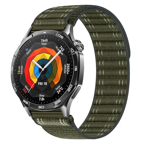 Armband für Huawei GT5 46 mm/GT4 46 mm/GT3 46 mm/GT3 Pro/GT2/GT2 Pro/GT2e, 22mm Nylon Uhrenarmband Kompatibel mit Samsung Galaxy Watch 3 45 mm/Galaxy Watch 46 mm/Gear S3 Classic,für Damen Herren von Songsier