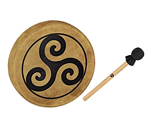 Sonic Energy Rahmentrommel Triskele – 38 cm – Schamanisches Instrument mit Büffelfell – Für Meditation, Klangreisen, Percussion – Inkl. Schlägel (HOD15-TR) von Sonic Energy