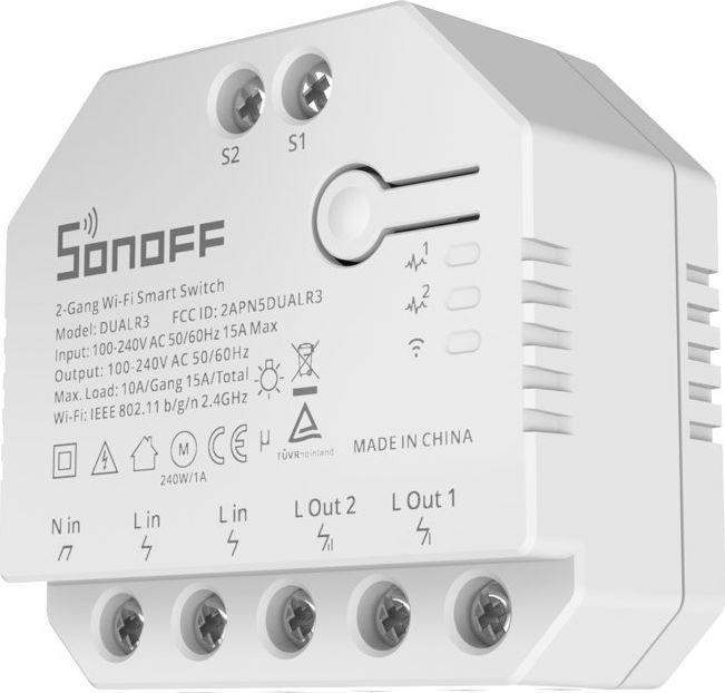 Sonoff Dual R3 - Verkabelt & Kabellos - WLAN - Wei� - 2 Kan�le - 2200 W - 2.4 - 2.4835 MHz (DUALR3) von Sonoff