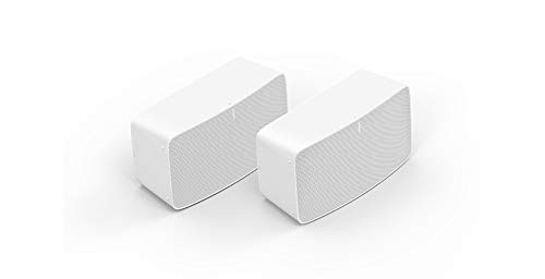 Sonos Five | Stereo Paar | WLAN Speaker, weiß – Leistungsstarker WLAN Lautsprecher für Musikstreaming mit bestem, kristallklarem Stereo HiFi Sound – AirPlay kompatibler Multiroom Lautsprecher von Sonos