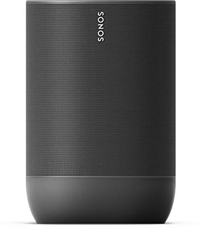 Sonos Move Smart Speaker (Wasserfester WLAN und Bluetooth Lautsprecher mit Alexa Sprachsteuerung, Google Assistant und AirPlay 2 – Kabellose Outdoor Musikbox mit Akku für Musikstreaming) schwarz von Sonos