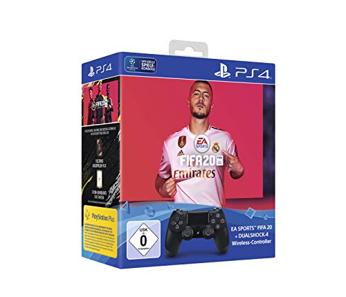 PlayStation 4 - DualShock 4 Wireless Controller (schwarz) inkl. FIFA 20 von Sony Interactive Entertainment