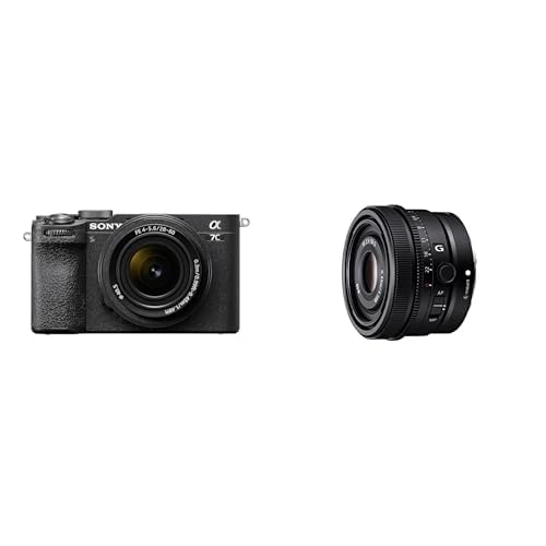 Sony Alpha 7C II | Spiegellose Vollformatkamera mit SEL2860 & SEL50F25G (33 MP, Echtzeit-Autofokus, 10 BPS, 4K Video, neigbarer LCD-Touchscreen) Schwarz von Sony