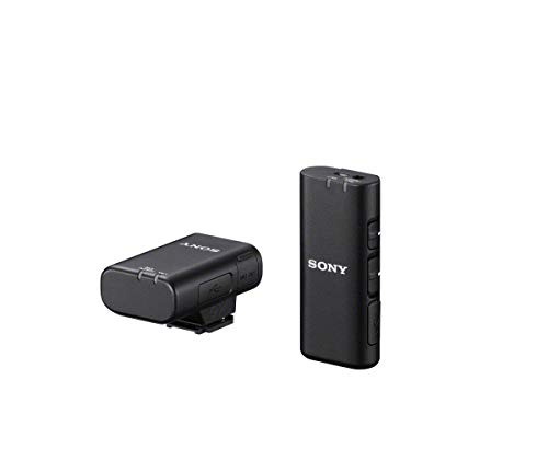 Sony ECM-W2BT, 1 Sender, 1 Empfänger, Kabelloses Mikrofon, 200m Reichweite, 9h Akkulaufzeit, Ideal für Kameras, Geräte mit 3.5mm Audio, Podcast, Streaming, Interviews von Sony