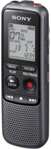 Sony ICD-PX240 Digitales Diktiergerät Aufzeichnungsdauer (max.) 1034h Schwarz, Grau Geräuschunterd von Sony