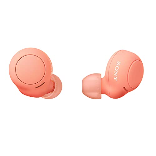 Sony WF-C500 kabellos, Bluetooth, In-Ear Earbuds (mit IPX4 Rating und bis zu 20h Akkulaufzeit) Orange, klein von Sony