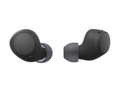 Sony WF-C510 Truly Wireless In-Ear-Bluetooth-Ohrhörer mit bis zu 22-Stunden-Akku, Multipoint-Verbindung, Mikrofon und IPX4-Wasserdichtigkeit, Schwarz von Sony