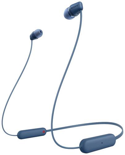 Sony WI-C100 In Ear Headset Bluetooth® Stereo Blau Headset, Klang-Personalisierung, Lautstärkerege von Sony