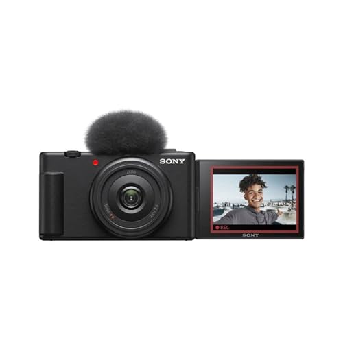Sony ZV-1F Vlog Kamera | Digitalkamera (Variabler Winkeldisplay, 4K Video, Schweraufnahme, Vlog Funktionen) - Schwarz von Sony