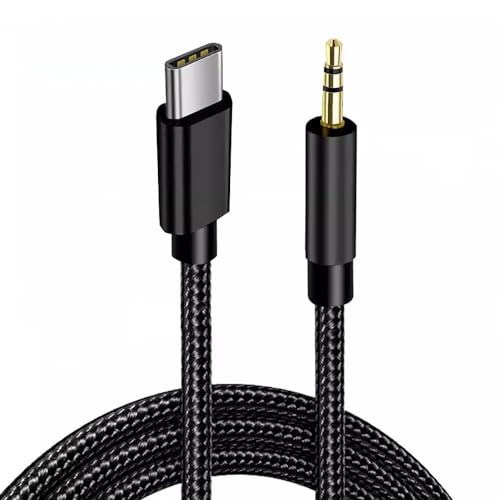 Sooiiyu USB C auf Aux Kabel 1M, USB C auf Klinke Kabel 3.5mm Audio Aux Kabel, Nylon Audio Aux Kabel, für iPhone 15/15pro/15plus/15pro max, Samsung Galaxy S24/S23/S22/S21,Huawei, Car Stereos von Sooiiyu