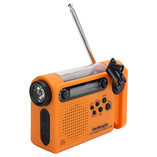 Notfallradio, FM AM SW Vollbandradio mit Solarladung für Den Außenbereich, Tragbares Wiederaufladbares Wetterradio mit Taschenlampe, 2000mAh Akku von Sorandy