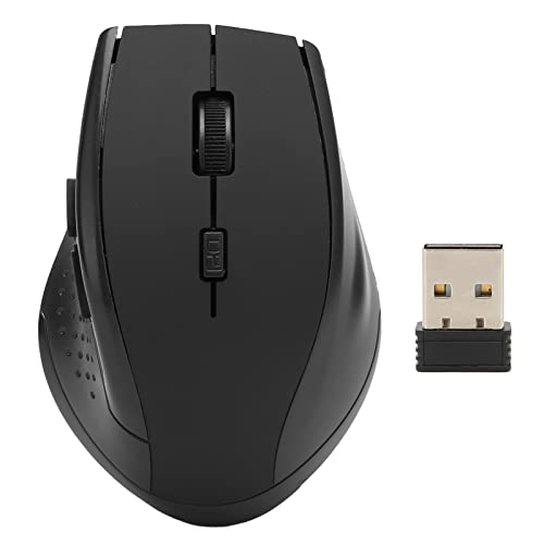 Sorandy 2,4 GHz Drahtlose Optische Maus, Kabellose Maus mit 6 Tasten und USB Empfänger, Tragbare Ergonomische Gaming Maus, für Die Nutzung Von Office Home Auf Reisen Plug and Play von Sorandy