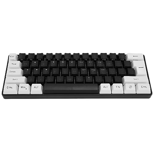 Sorandy Tragbare G61RGB-Tastatur, Ergonomisches Mechanisches Gefühl, Kabelgebundene Gaming-Tastatur, 61-Tasten-Tastatur mit LED-Hintergrundbeleuchtung für Gamer Büro Geschäftsreise (Black) von Sorandy