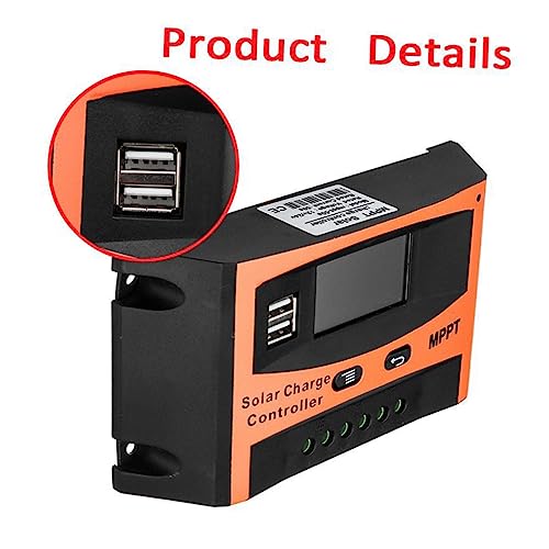 Sosoport 30A MPPT Solarladeregler Für 12V/24V Systeme LCD Display Dual USB Anschlüsse Integrierter Timer Ideal Für Solarpanels Und Powerbanks Effizienter PV Regler Für Camping Und von Sosoport