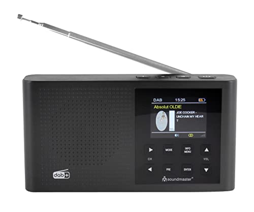Soundmaster DAB165SW DAB+ UKW tragbares Radio Digitalradio eingebauter Akku Kopfhörerbuchse Farbdisplay Equalizer von Soundmaster