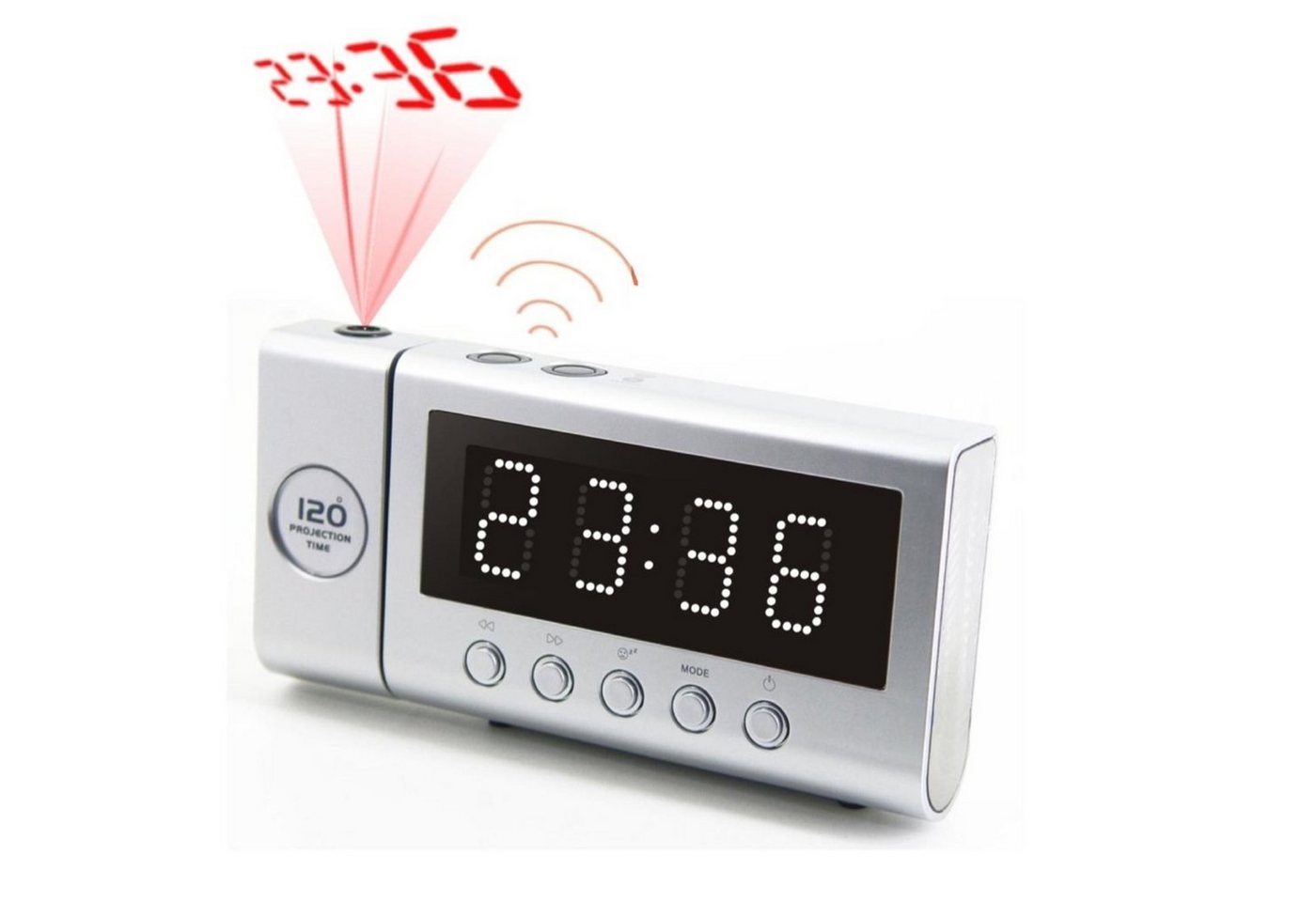 Soundmaster FUR6100SI Projektionswecker Radiowecker Funkwecker Projektion 2x Alarm Uhrenradio Soundmaster FUR6100SI Projektionswecker Radiowecker Funkwecker Projektion 2x Alarm Uhrenradio von Soundmaster