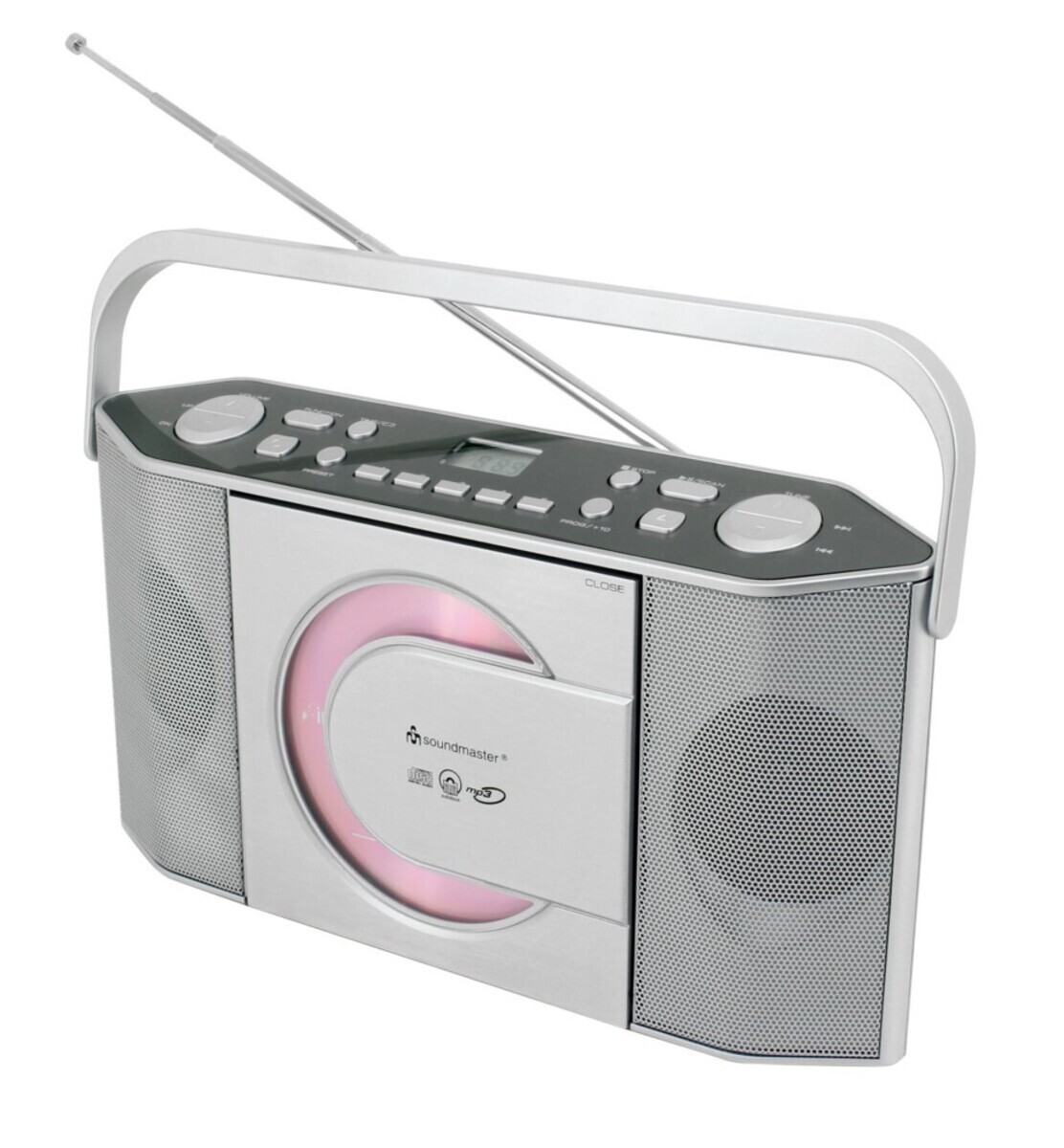 Soundmaster Stereo-Kofferradio m.CD RCD1755SI si von Soundmaster