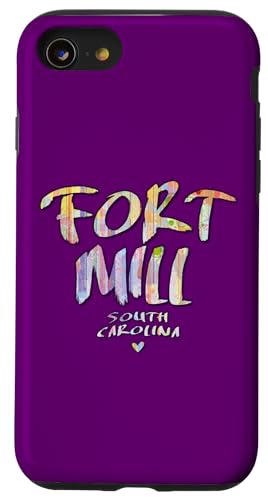 Hülle für iPhone SE (2020) / 7 / 8 Fort Mill South Carolina – Fort Mill SC Aquarell-Logo von South Carolina Arts and Culture