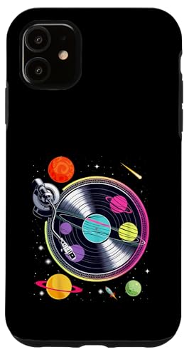 Hülle für iPhone 11 Space DJ Design Solar System Plattenspieler EDM Tee von Space astronauts and Galaxies Funny Tees