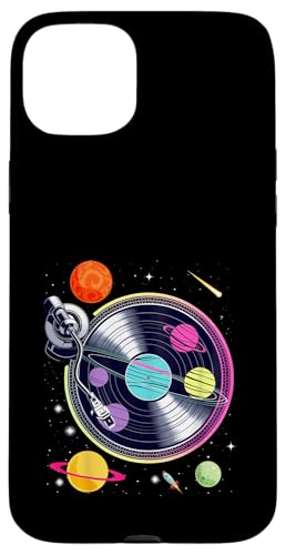 Hülle für iPhone 15 Plus Space DJ Design Solar System Plattenspieler EDM Tee von Space astronauts and Galaxies Funny Tees