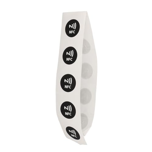 30 Stück NFC-Tags 504 Bytes Programmierbare NFC-Aufkleber PVC Wasserdichte NFC-Etiketten für TagMo-Telefone (Schwarz) von Spacnana