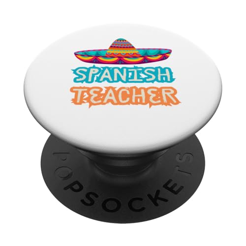 Bunte mexikanische Mütze für Spanischlehrer PopSockets mit austauschbarem PopGrip von Spanish Bilingual Dual Language ESL Teacher