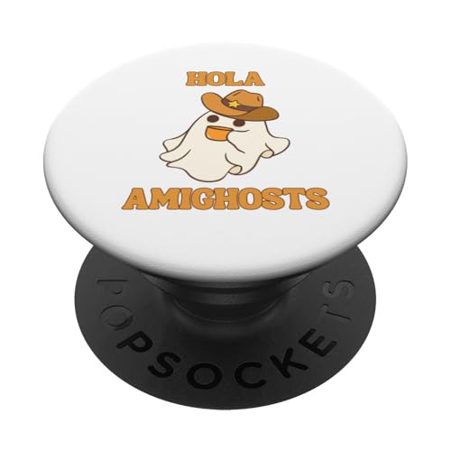 Hola Amighosts Lustiger spanischer Halloween-Cowboy-Geist PopSockets mit austauschbarem PopGrip von Spanish Bilingual Dual Language ESL Teacher