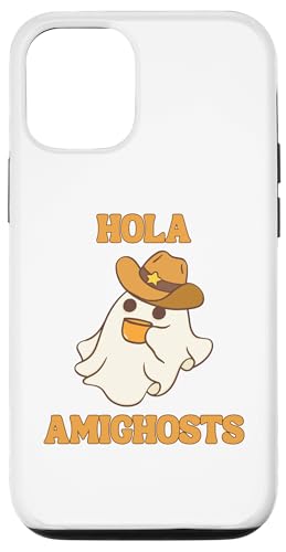 Hülle für iPhone 12/12 Pro Hola Amighosts Lustiger spanischer Halloween-Cowboy-Geist von Spanish Bilingual Dual Language ESL Teacher