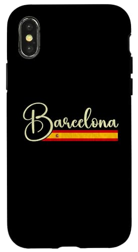 Hülle für iPhone X/XS Barcelona España - Barcelona Spanien Script von Spanish Classic Designs