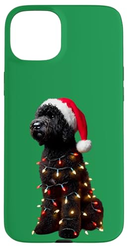 Hülle für iPhone 15 Plus Spanischer Wasserhund Weihnachtsmannmütze Weihnachtsbeleuchtung Besitzer Mama Papa von Spanish Water Dog Christmas Products