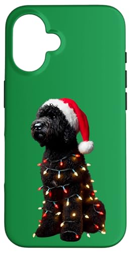 Hülle für iPhone 16 Spanischer Wasserhund Weihnachtsmannmütze Weihnachtsbeleuchtung Besitzer Mama Papa von Spanish Water Dog Christmas Products