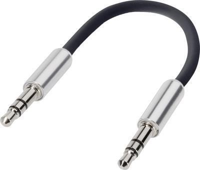 SpeaKa Professional SP-7870496 Klinke Audio Anschlusskabel [1x Klinkenstecker 3.5 mm - 1x Klinkenstecker 3.5 mm] 10.00 cm Schwarz SuperSoft-Ummantelung (SP-7870496) von SpeaKa Professional