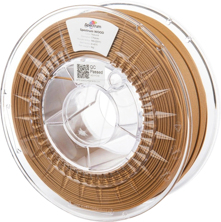 SPECTRUM 5651341 - Wood-Filament, 1,75 mm, natur, 500 g von Spectrum