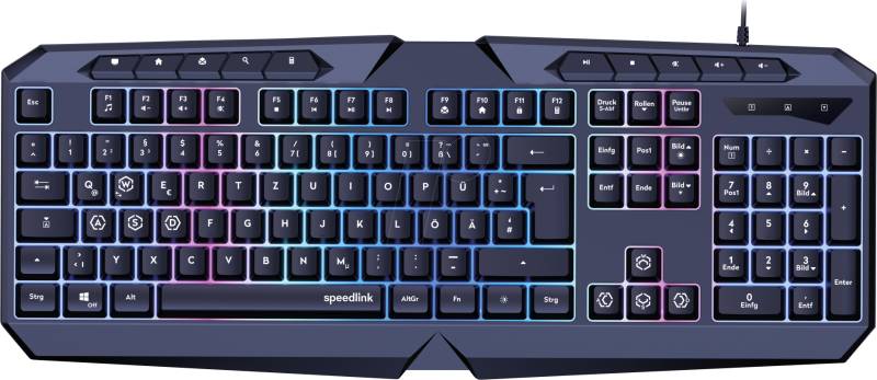 SL-670004-BK - Gaming-Tastatur, USB, RGB von Speedlink