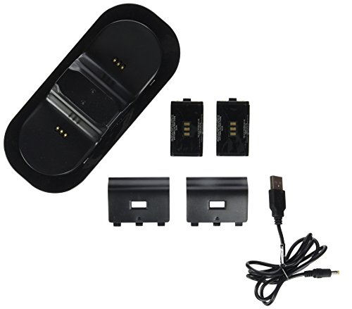 SPEEDLINK TWINDOCK USB Charging System - Ladestation für Xbox One Controller, für zwei Gamepads gleichzeitig, für Gaming/Konsole, schwarz, SL-250000-BK von Speedlink
