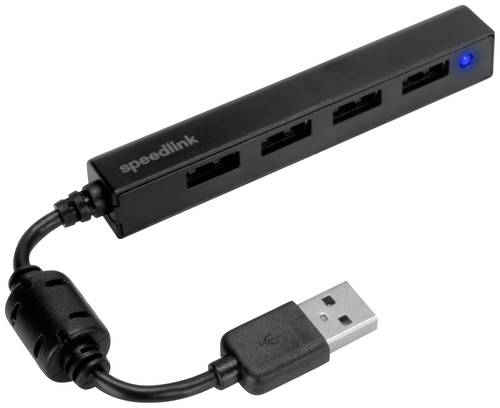 SpeedLink Snappy Slim 4 Port USB 2.0-Hub Schwarz von Speedlink
