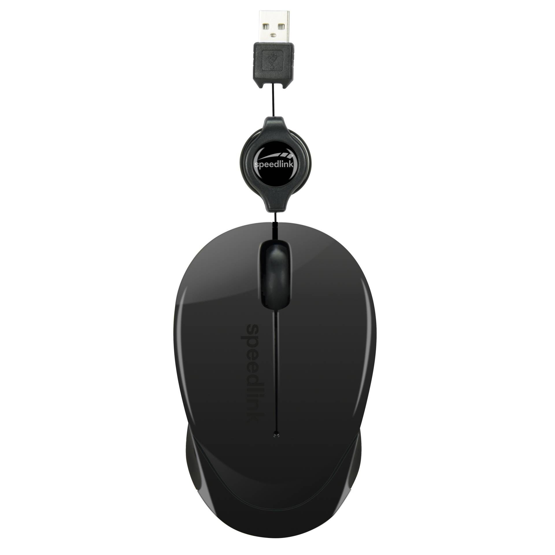 Speedlink BEENIE Mobile USB-Mouse, Justierbare Kabellänge, 3 geräuschlose Tasten, 1.200 dpi Auflösung von Speedlink