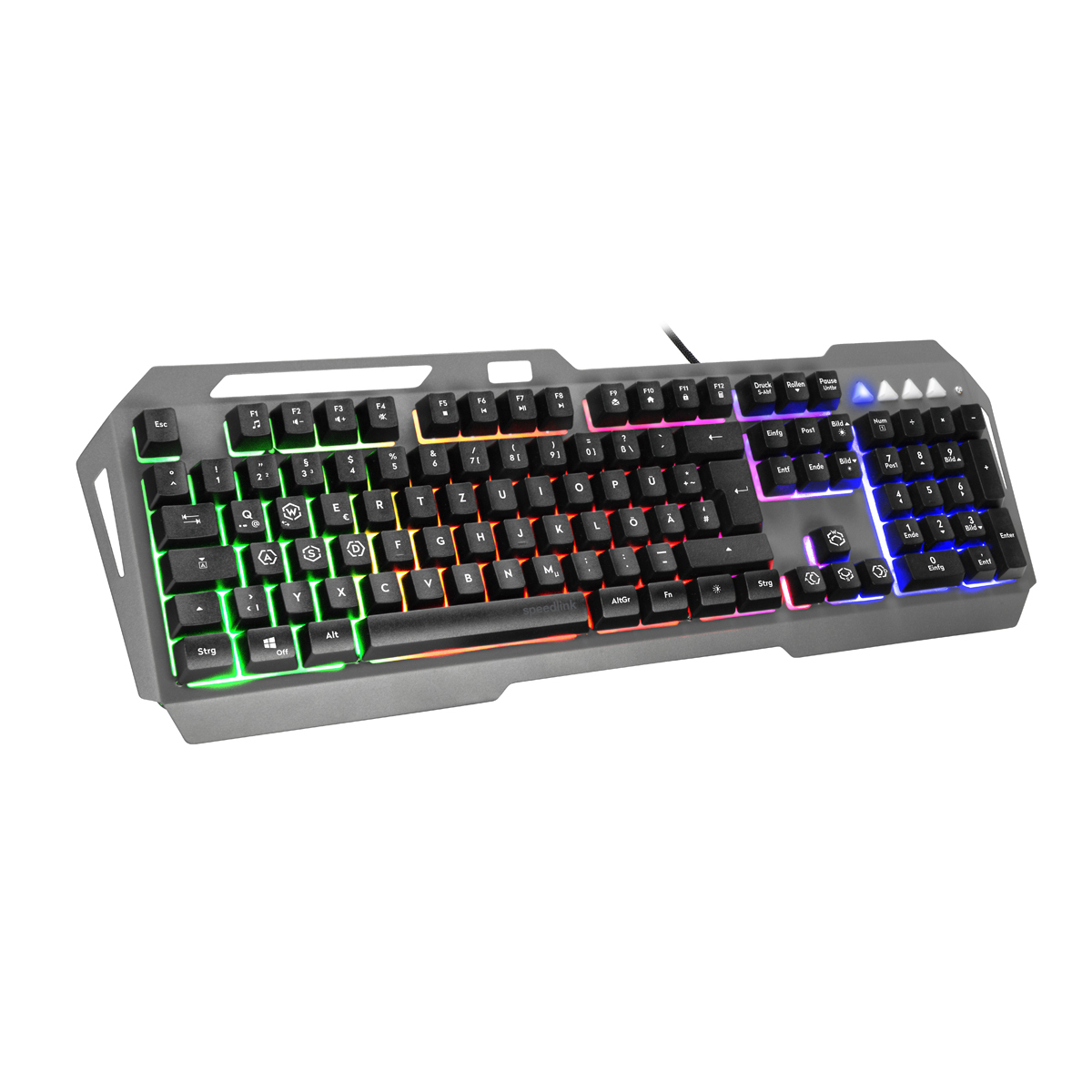 Speedlink LUNERA Metal Rainbow Gaming Keyboard, 5 Modi, schwarz von Speedlink