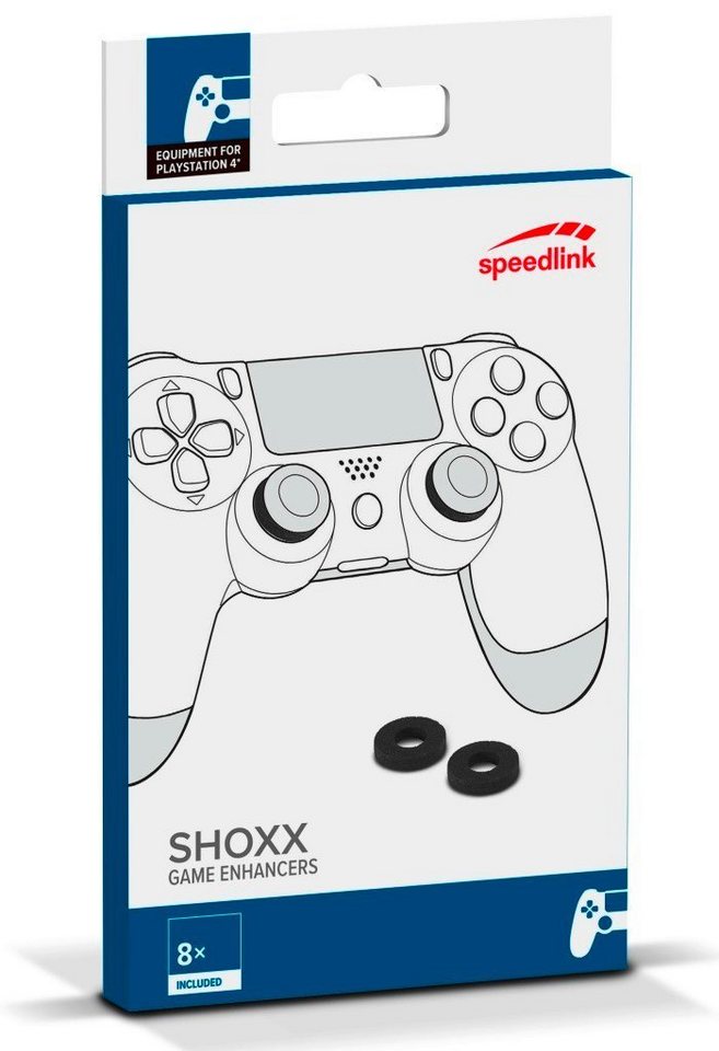 Speedlink Speedlink SHOXX Game Enhancer Stoß-Dämpfer Aufsatz PlayStation 4-Controller (Spar-Set, 8 St., Besser Zielen) von Speedlink