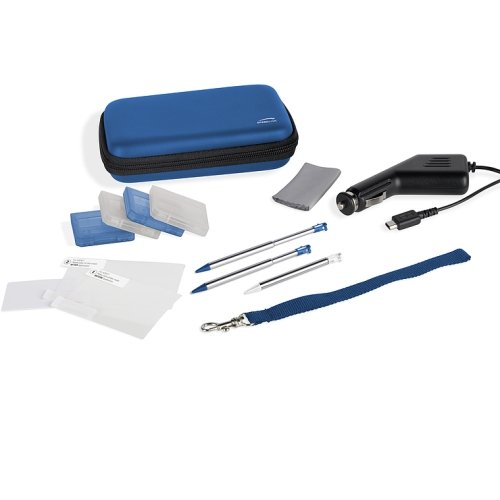 Speedlink Starter Kit 10-In-1 für Nintendo N3DS/NDSi (Tasche, Touch Pens, KFZ-Ladegerät, Schutzfolie, Spielhüllen, Mikrofasertuch uvm.) blau von Speedlink